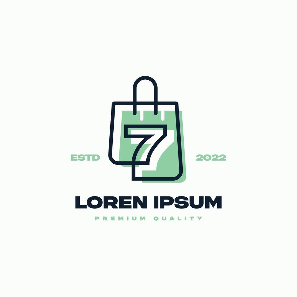 Numeric 7 Shop Logo vector