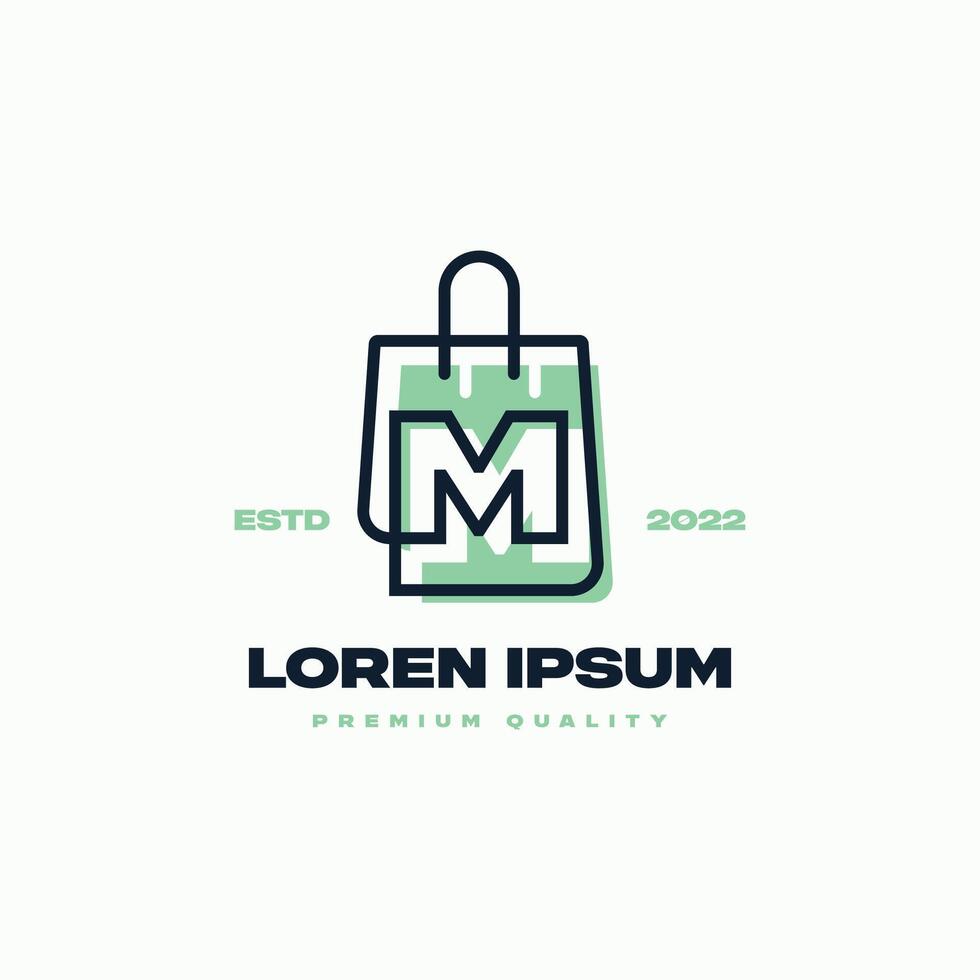 Alphabet M Shop Logo vector