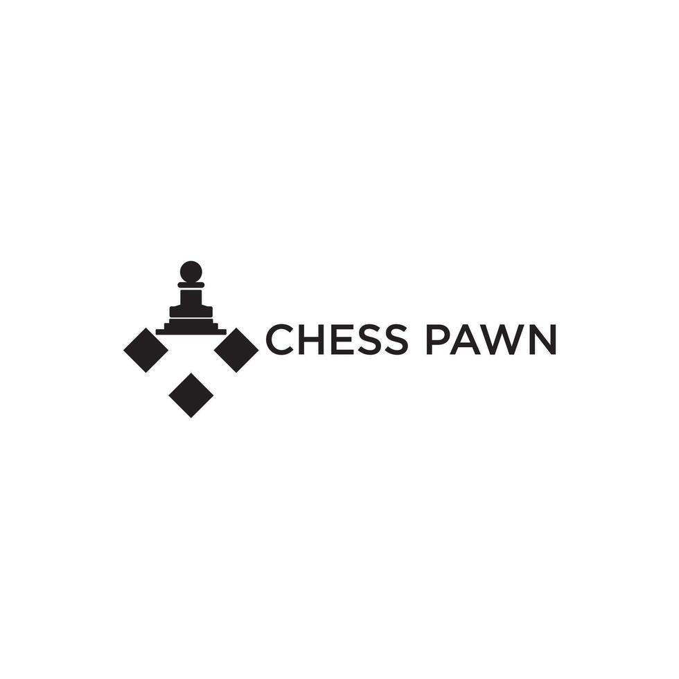 chess pawn logo design with unique concept vector