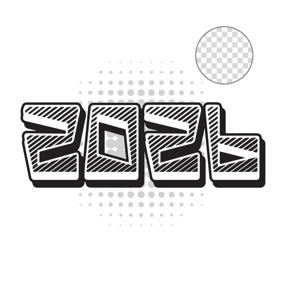 A stylized 2026 in grayscale in grayscale with a halftone background. vector