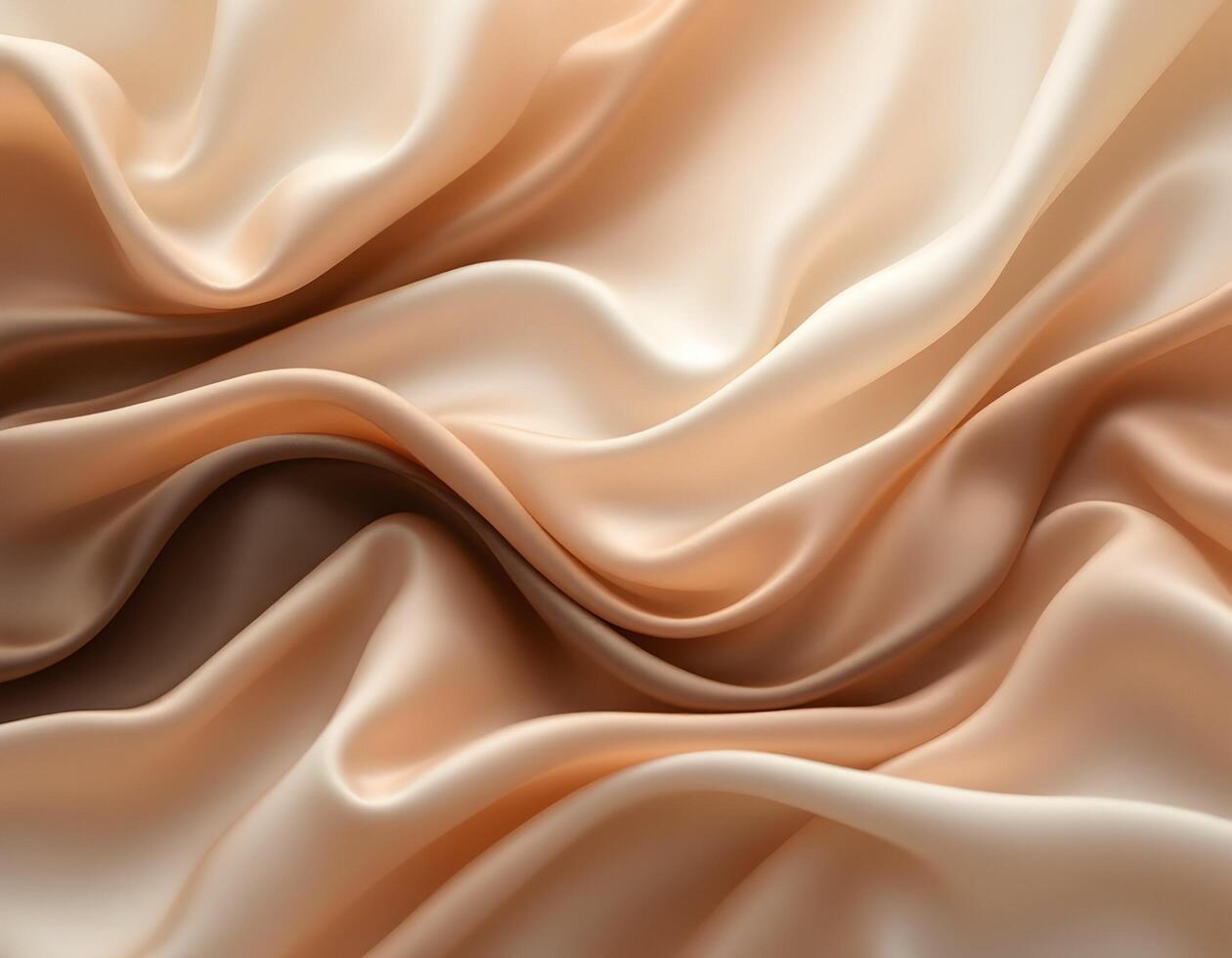 Elegant Beige Silk Fabric with Soft Drapes and Subtle Shading photo