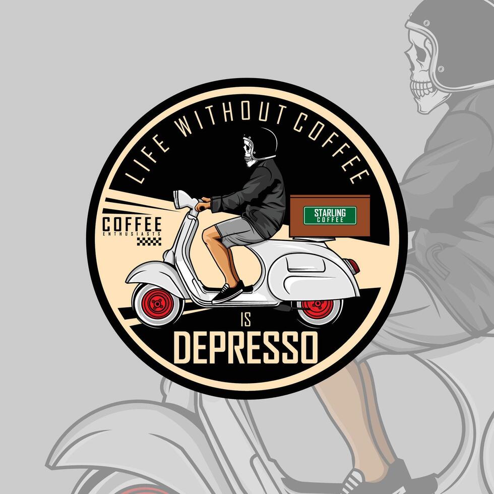 STARLING COFFEE LOGO TEMPLATE vector
