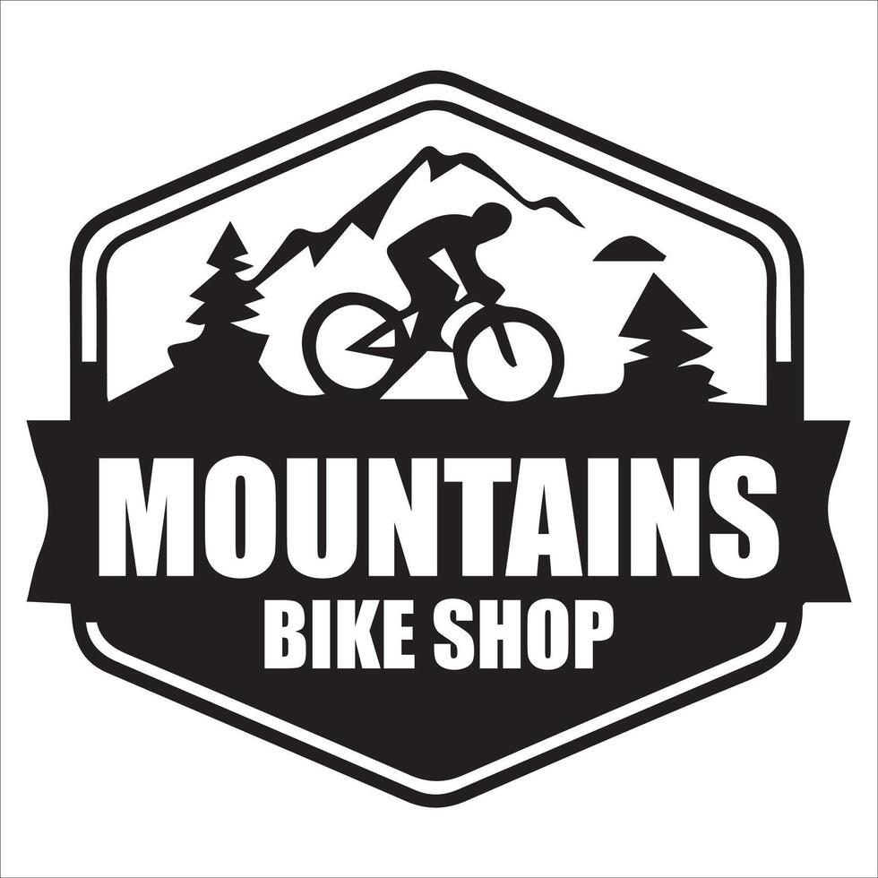 Epic Trail Mountain Biking Logo Custom MTB Gear Shop Badge vector