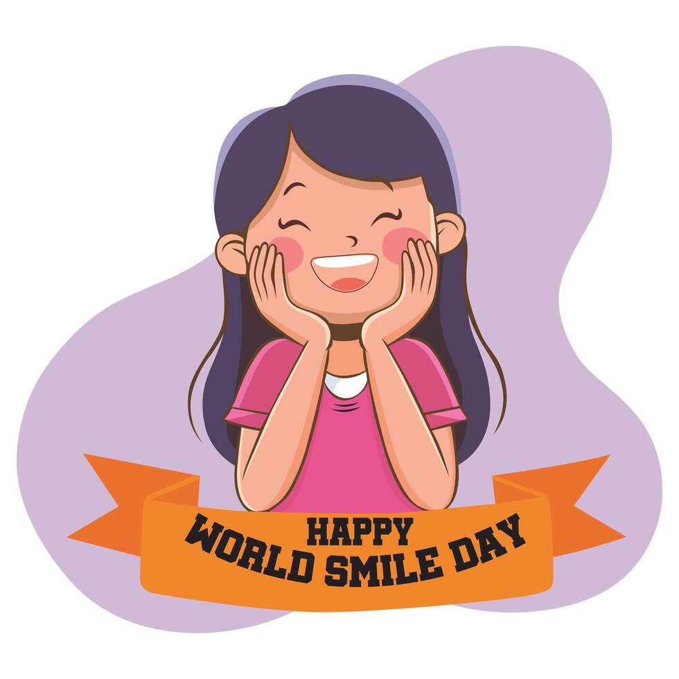 Bright and Happy World Smile Day Artwork vector