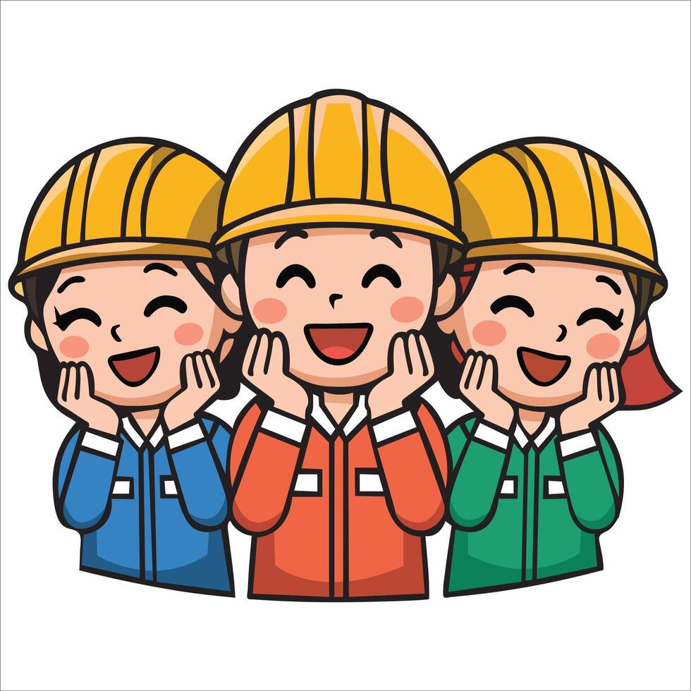 Happy Construction Workers , vector