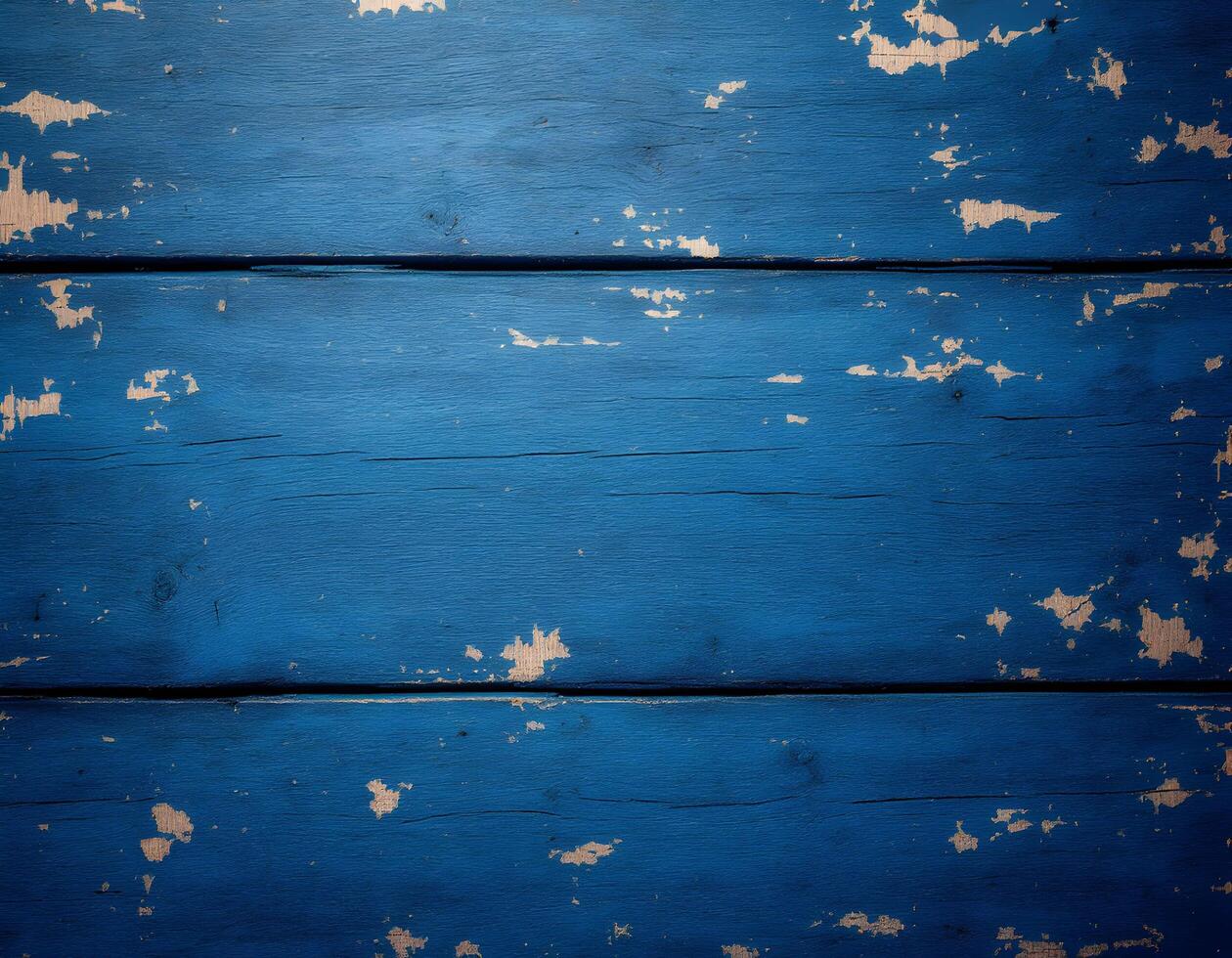 Distressed Blue Painted Wood Planks with Peeling Paint Rustic Background photo