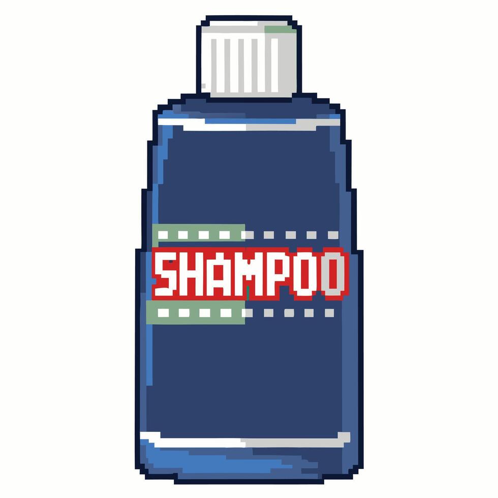 Pixel Art Shampoo Bottle Illustration for Retro Digital Designs vector