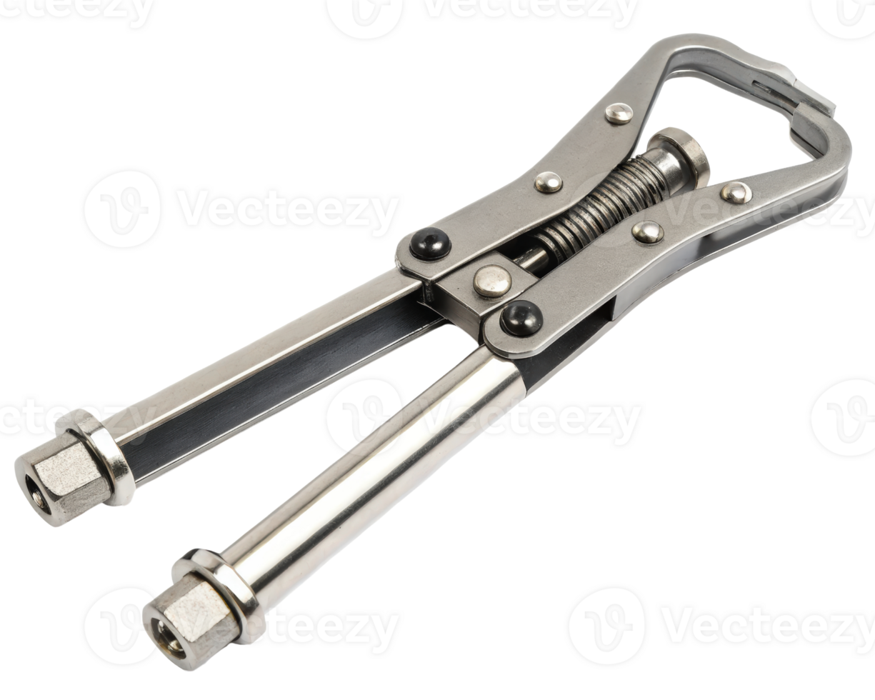 Metal clamp tool on a transparent background png