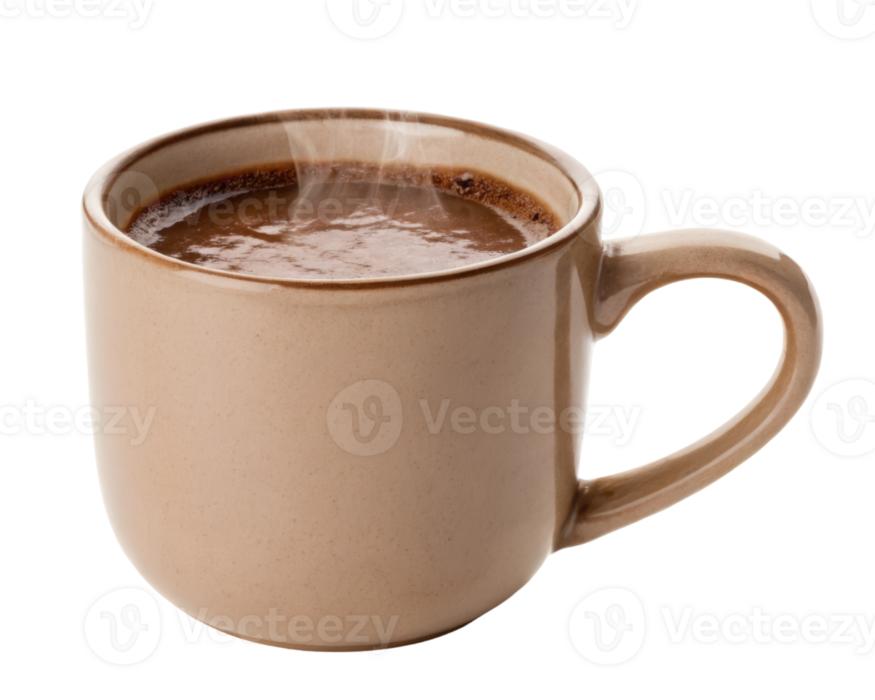 Steaming cup of coffee on a transparent background png