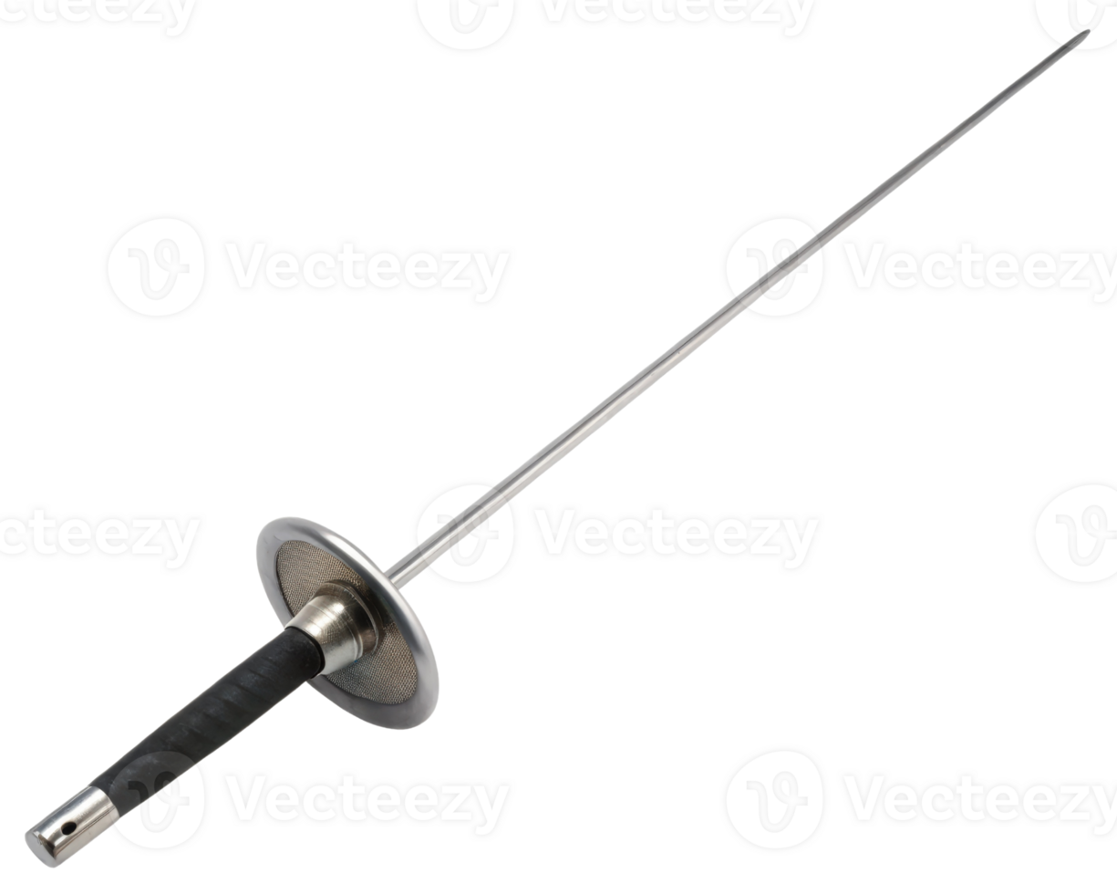 Foil fencing sword on a transparent background png