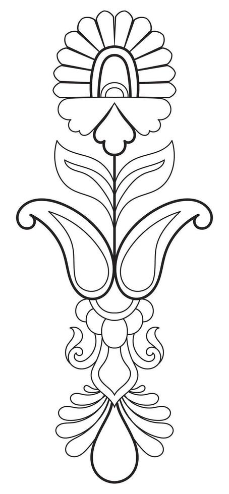 Vintage Ornamental Patterns Black Lines, Ornamental Floral Patterns vector
