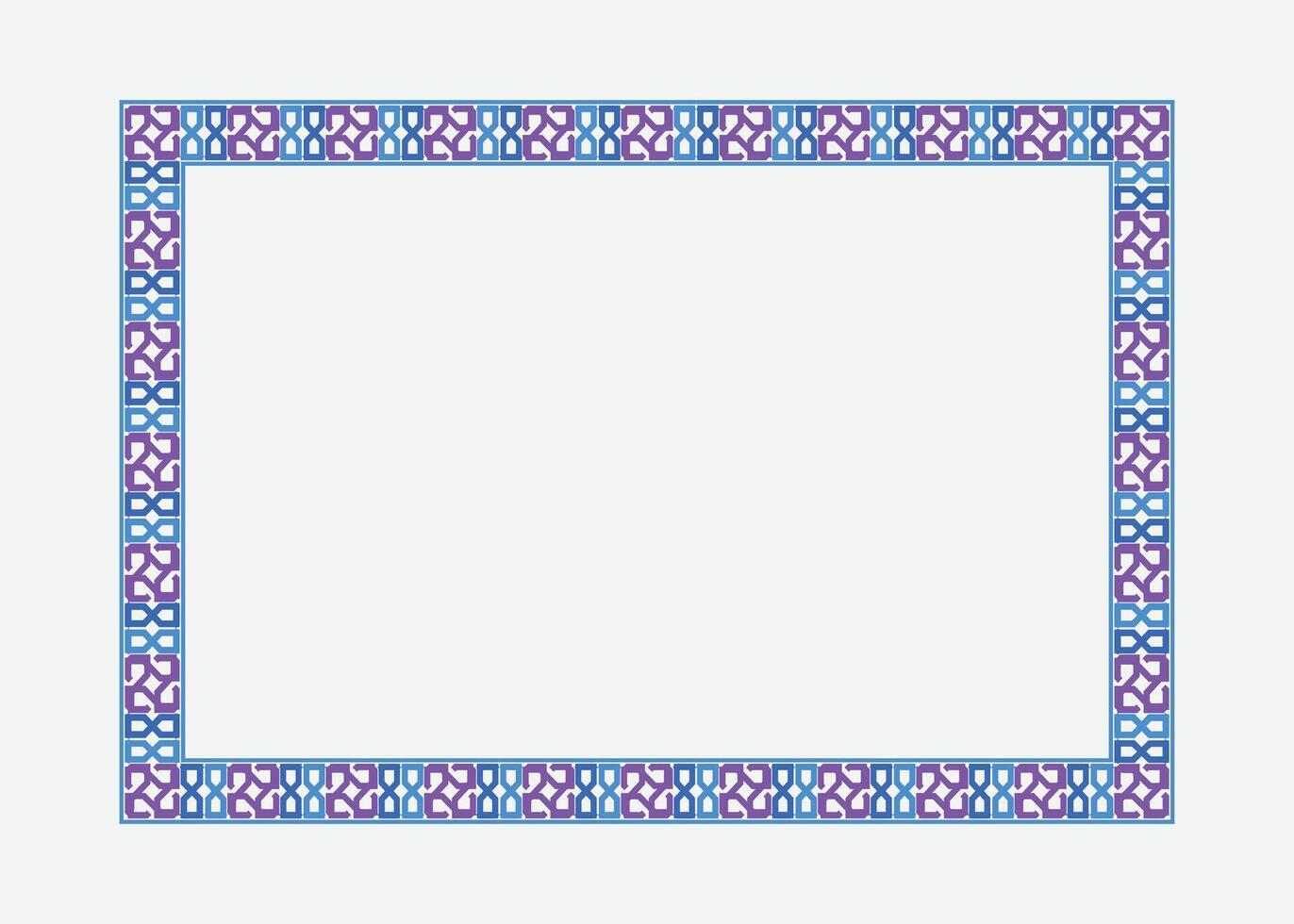 Certificate border design or blue red photo frame design vector