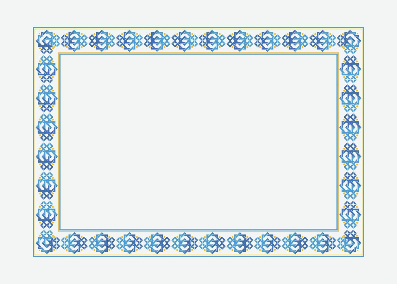 Certificate border frame design or colorful photo frame vector