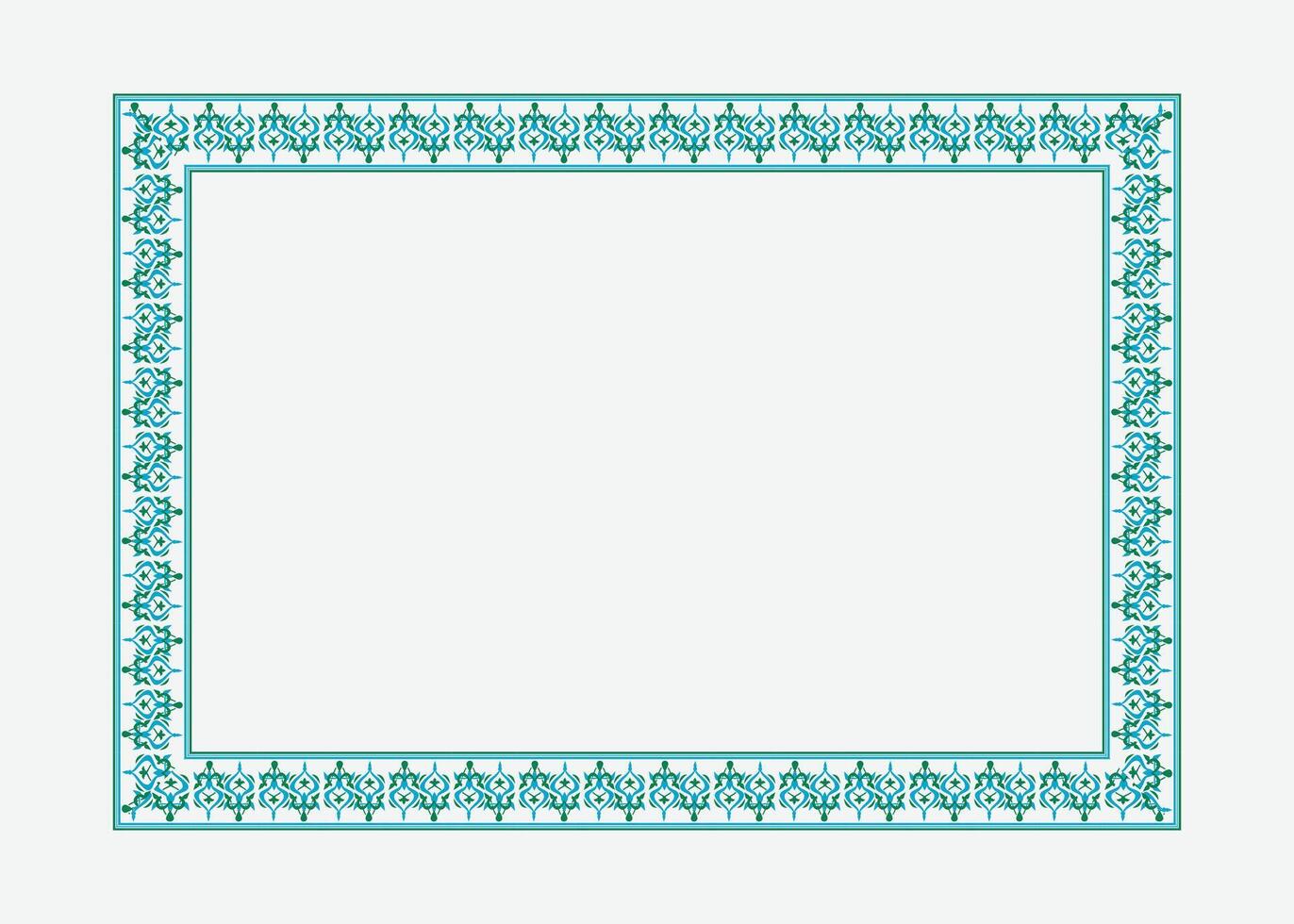Certificate border design or blue color photo frame design vector
