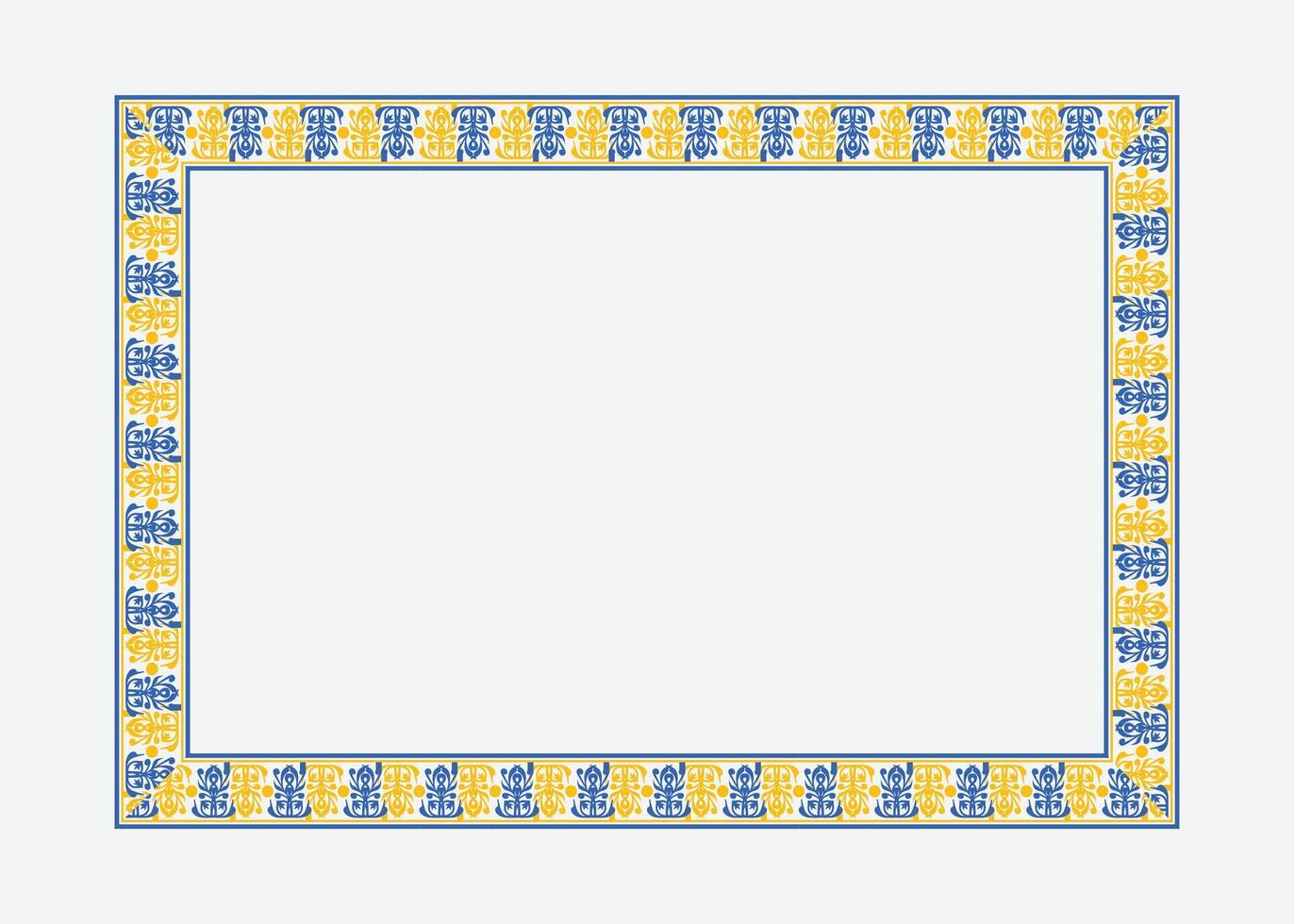 Certificate border or colorful photo frame design vector