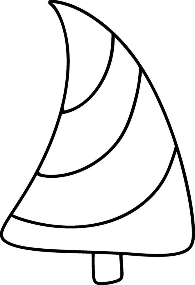 drawn christmas tree illustration icon line for festive projects, greeting cards, or symbol winter decorations, evoking childlike wonder and seasonal cheer. vector