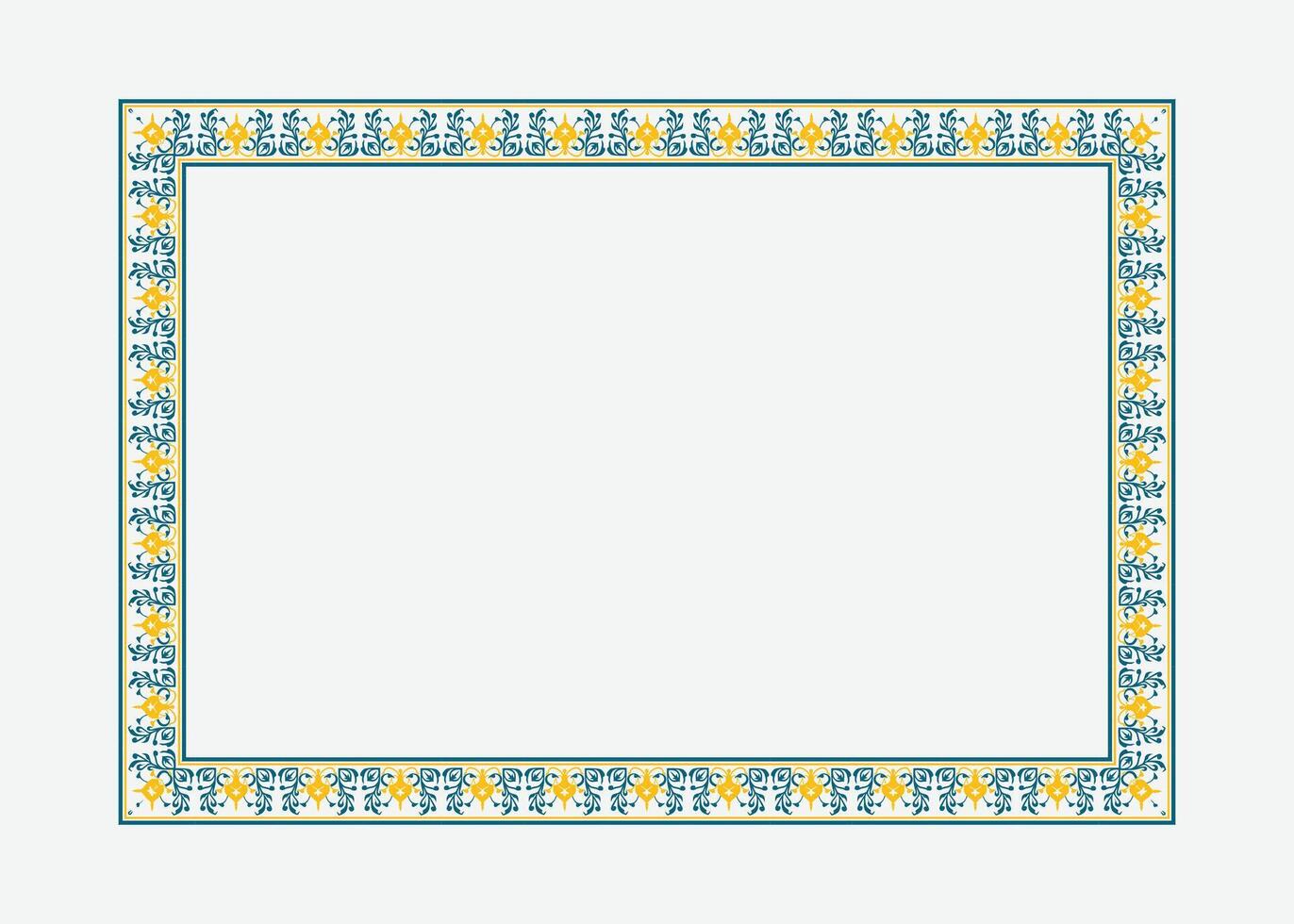 Certificate border design or colorful photo frame design vector