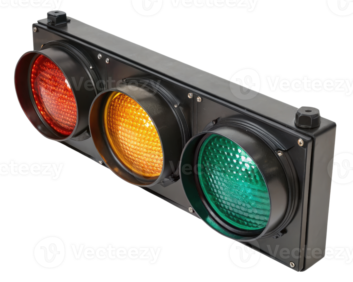 Traffic light signal on a transparent background png