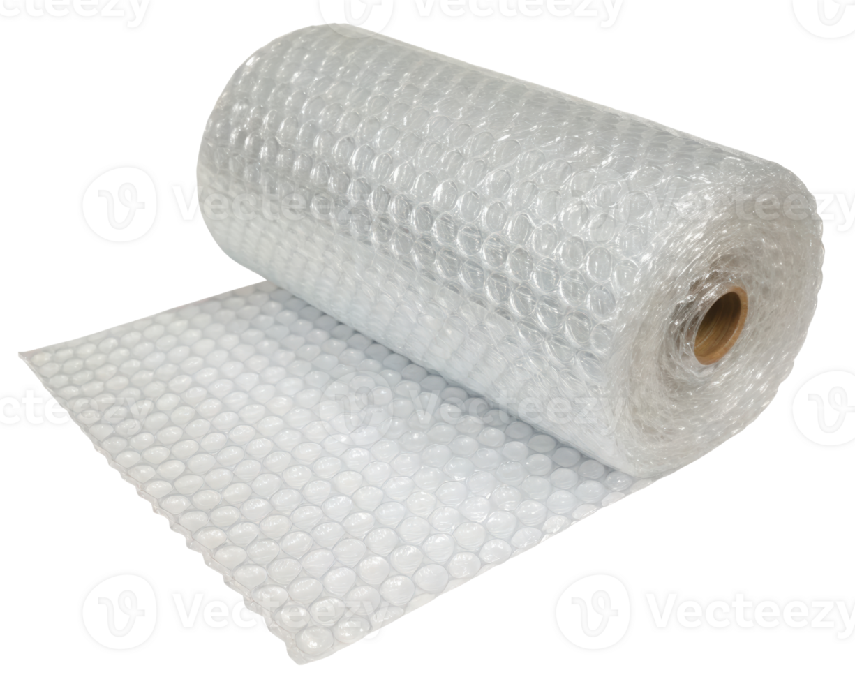Roll of bubble wrap on a transparent background png