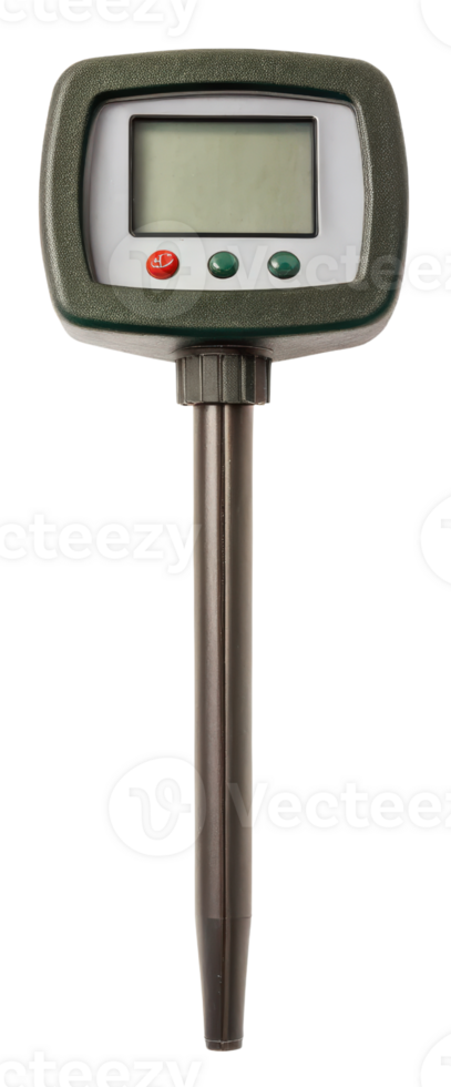 Digital soil moisture meter for gardening on a transparent background png