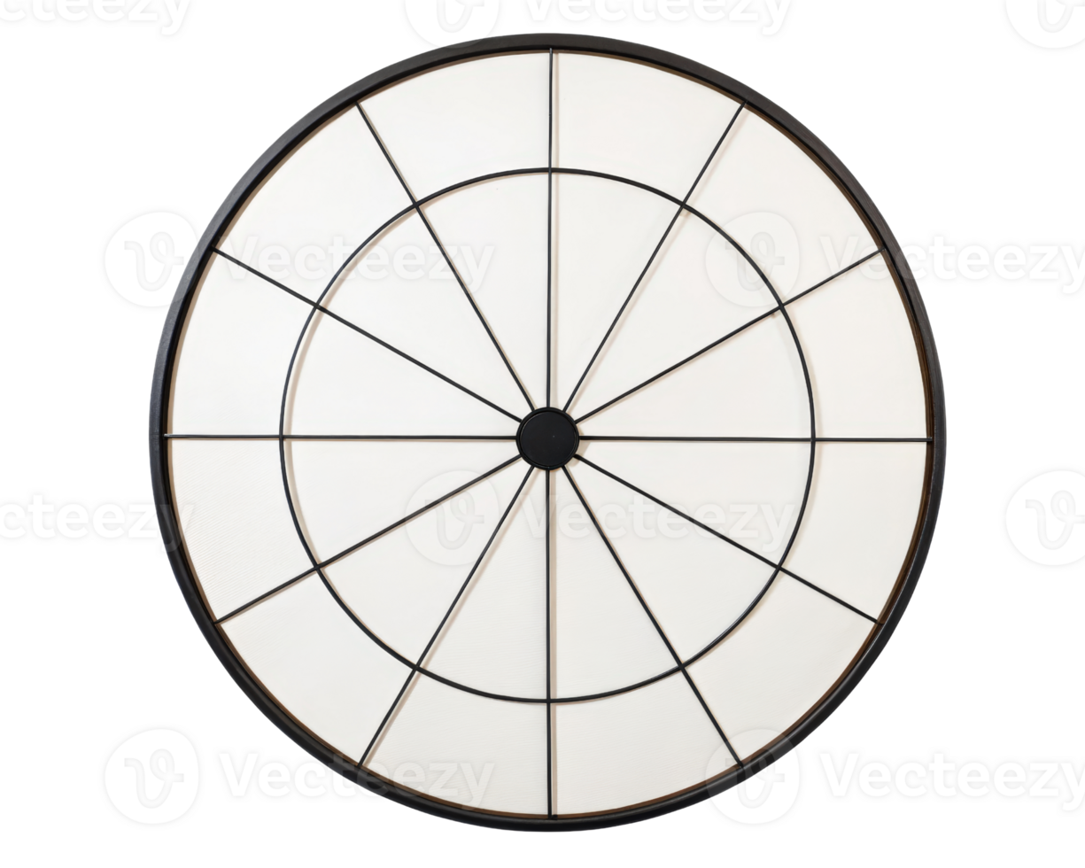 Circular Window with Radial Dividers on a transparent background png