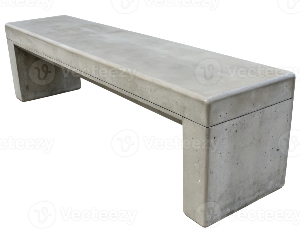 Concrete bench on a transparent background png