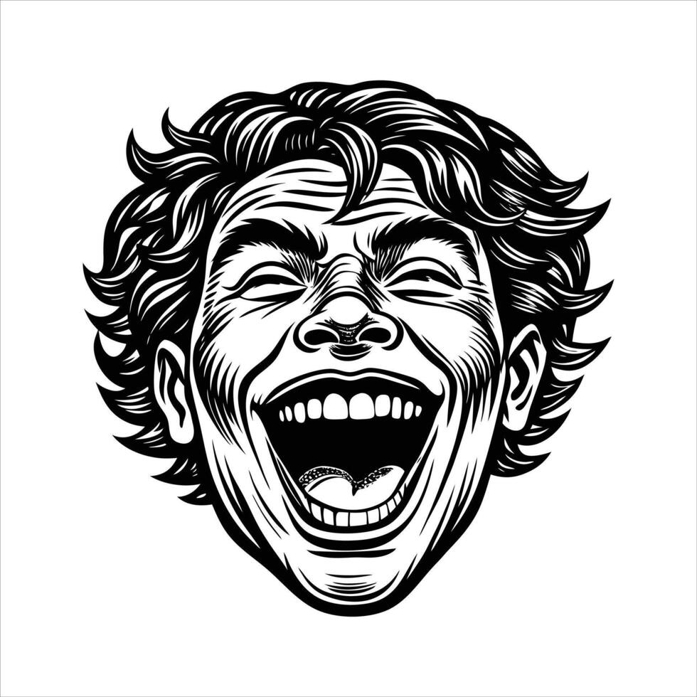 Mad scientist with wild hair vector