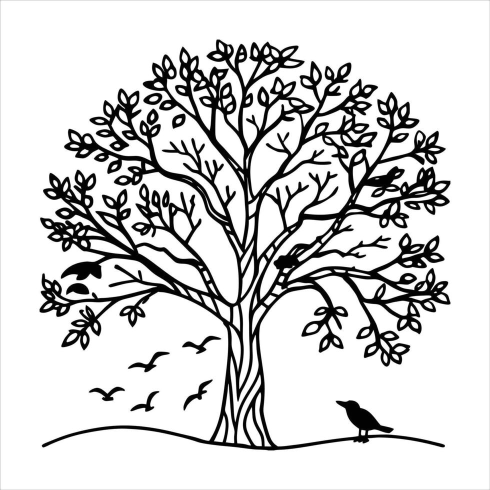 Tree silhouette Tree Clipart vector