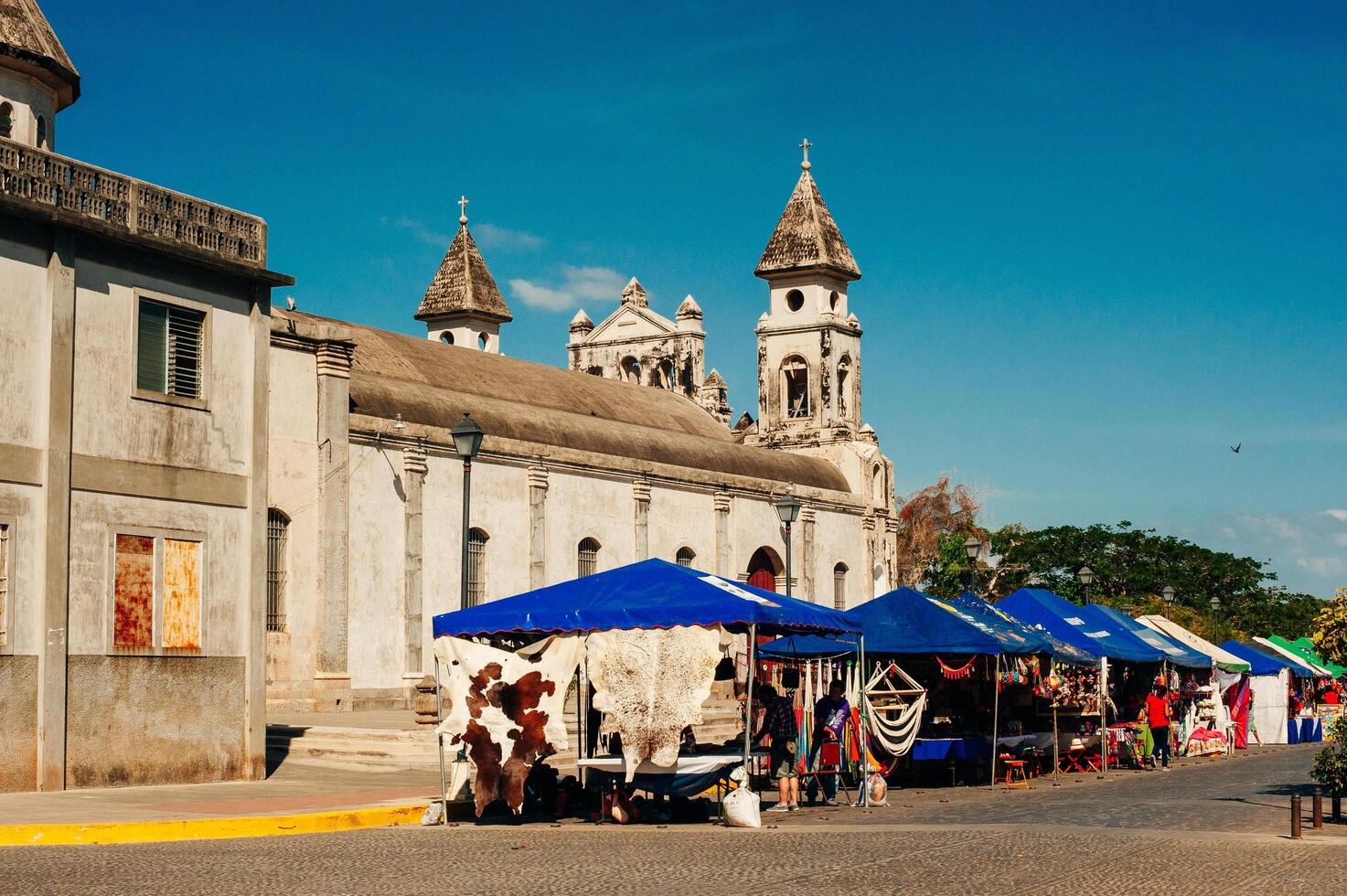 Granada, Nicaragua - december, 2019 Spanish colonial church photo