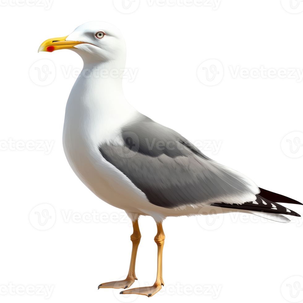Isolated Seagull Bird on Transparent Background png