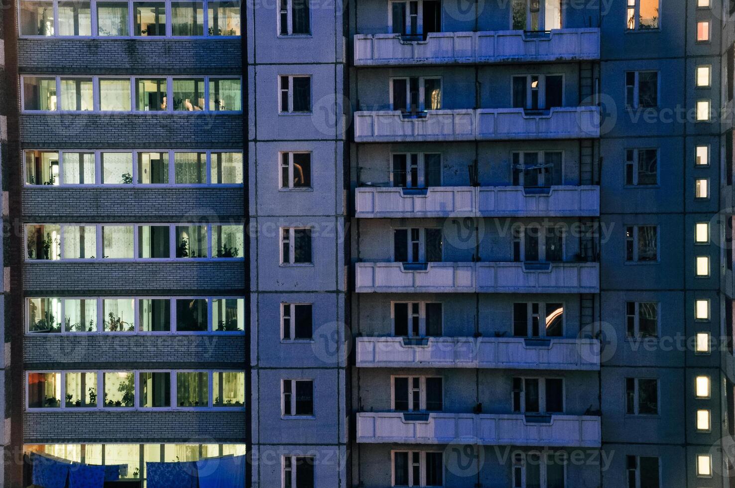 Russian high-rise building in summertime - photo