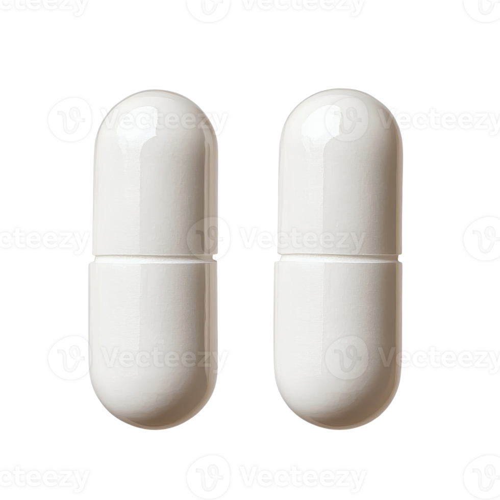 Two Transparent Pills on Transparent Background png