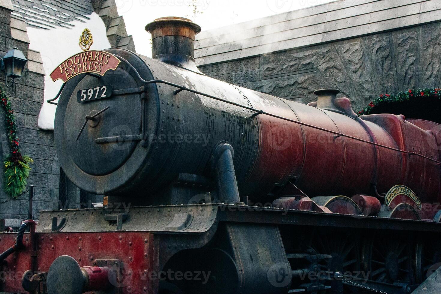 LA, USA - November 2019 Harry Potters Hogwart Express at Universal Studios Hollywood.,. photo