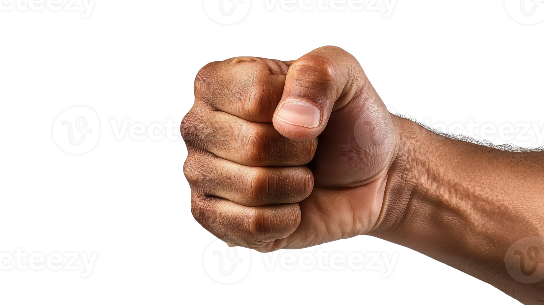 Clenched Fist on Transparent Background Sign of Power png