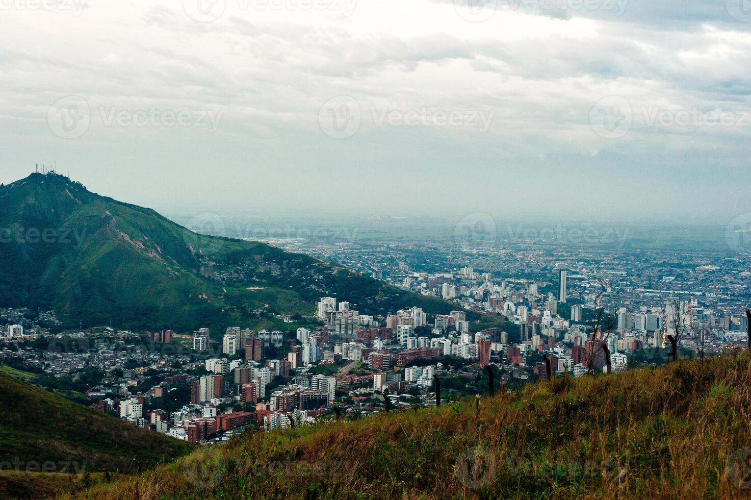 view over cali from tres cruces, Colombia., photo