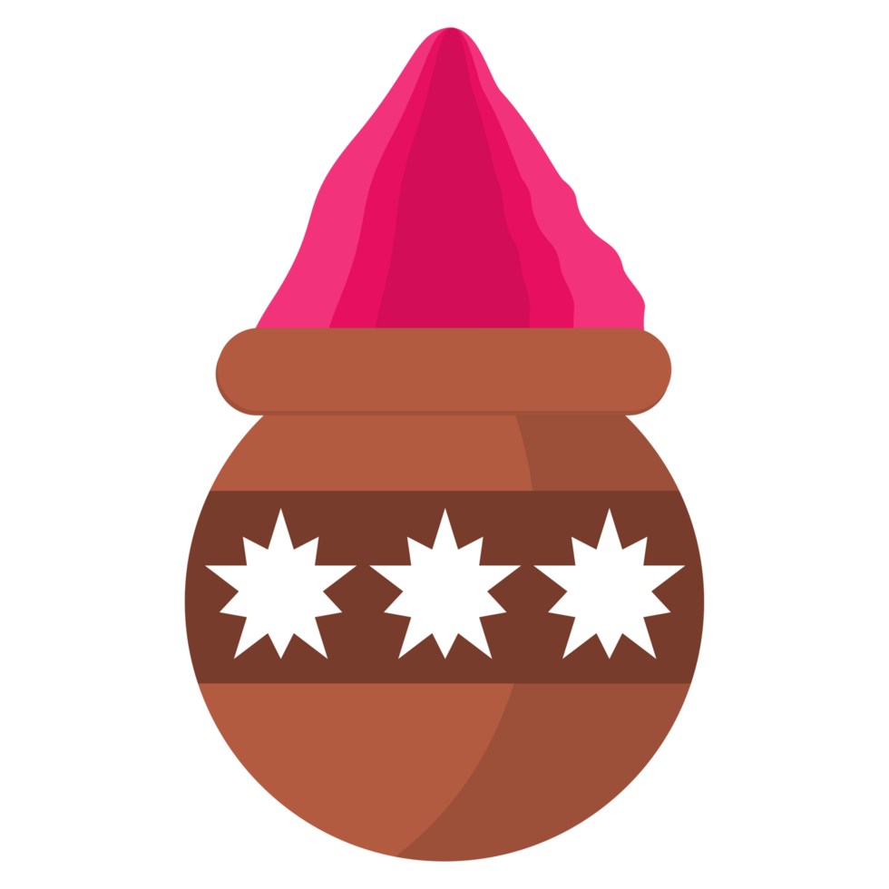 Holi Festival Colors in Stylish Pots png
