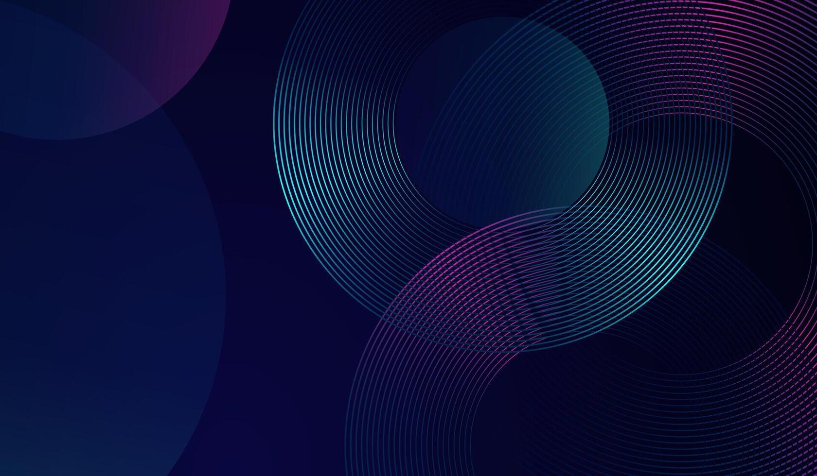Abstract technology promo background design templates design with digital technology abstract circles lines background concept in illustration. vector