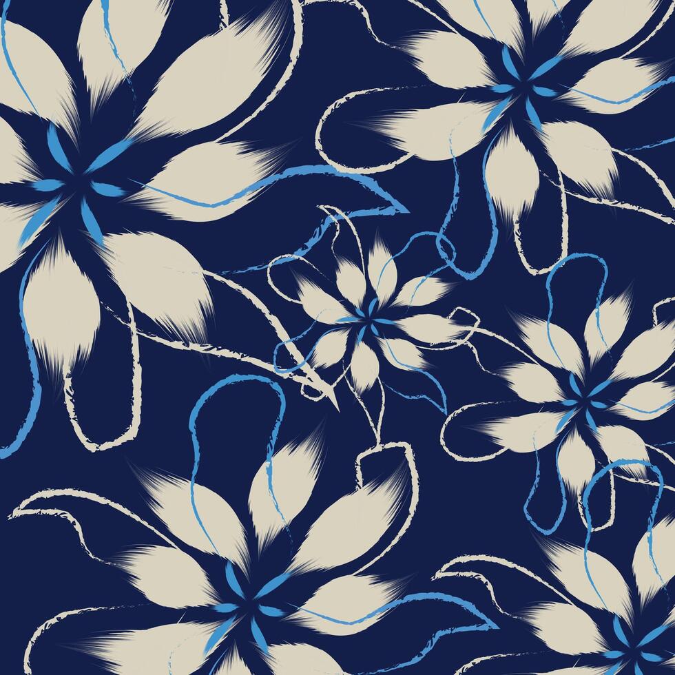 A seamless floral abstract flowers patterns, background, wallpapers, with blooming flowers in ,illustration. vector