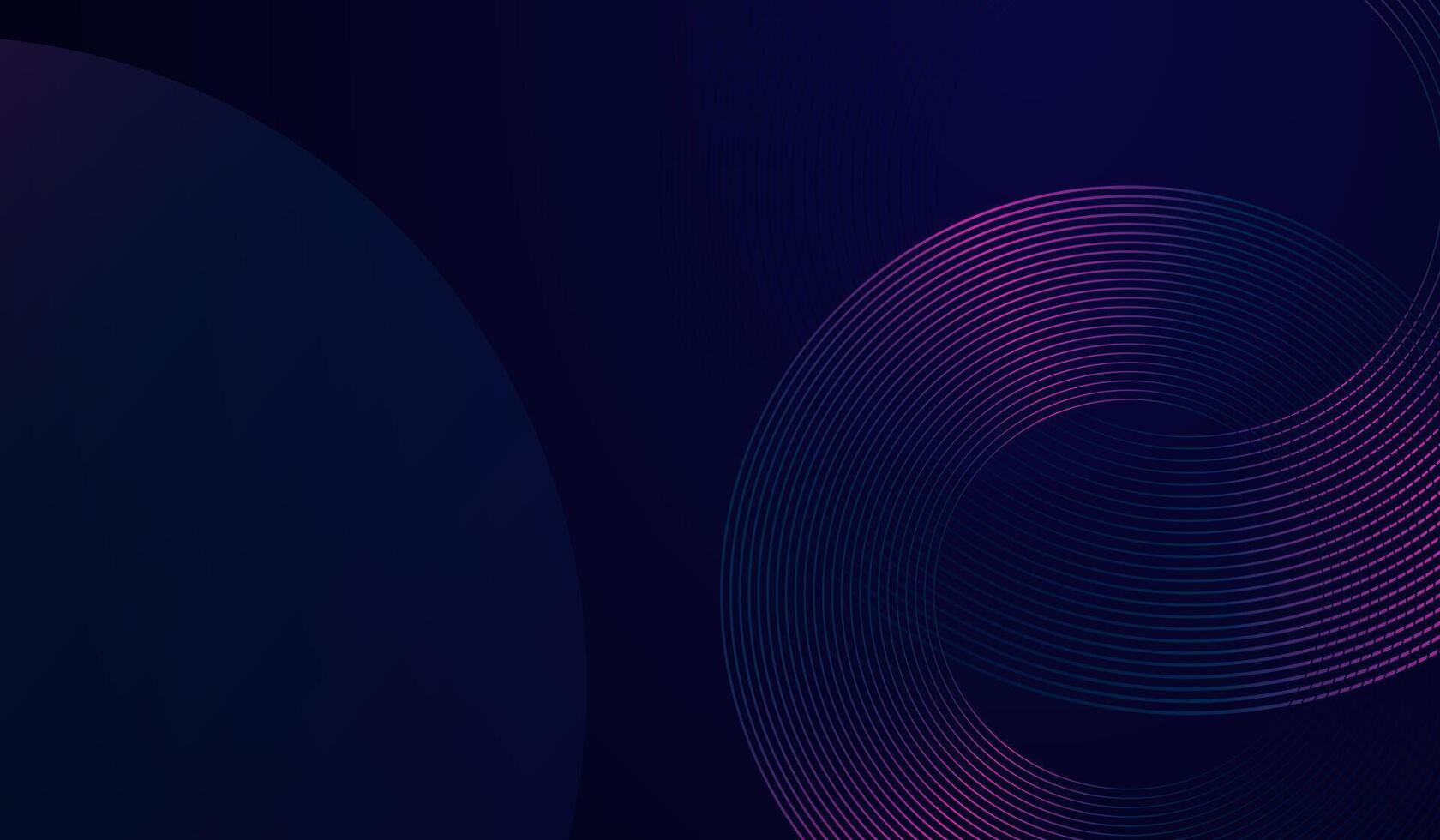 A technology Abstract circles in lines patern background, digital artwork showcases concentric rings with neon-style lighting, symbolizing innovation. vector