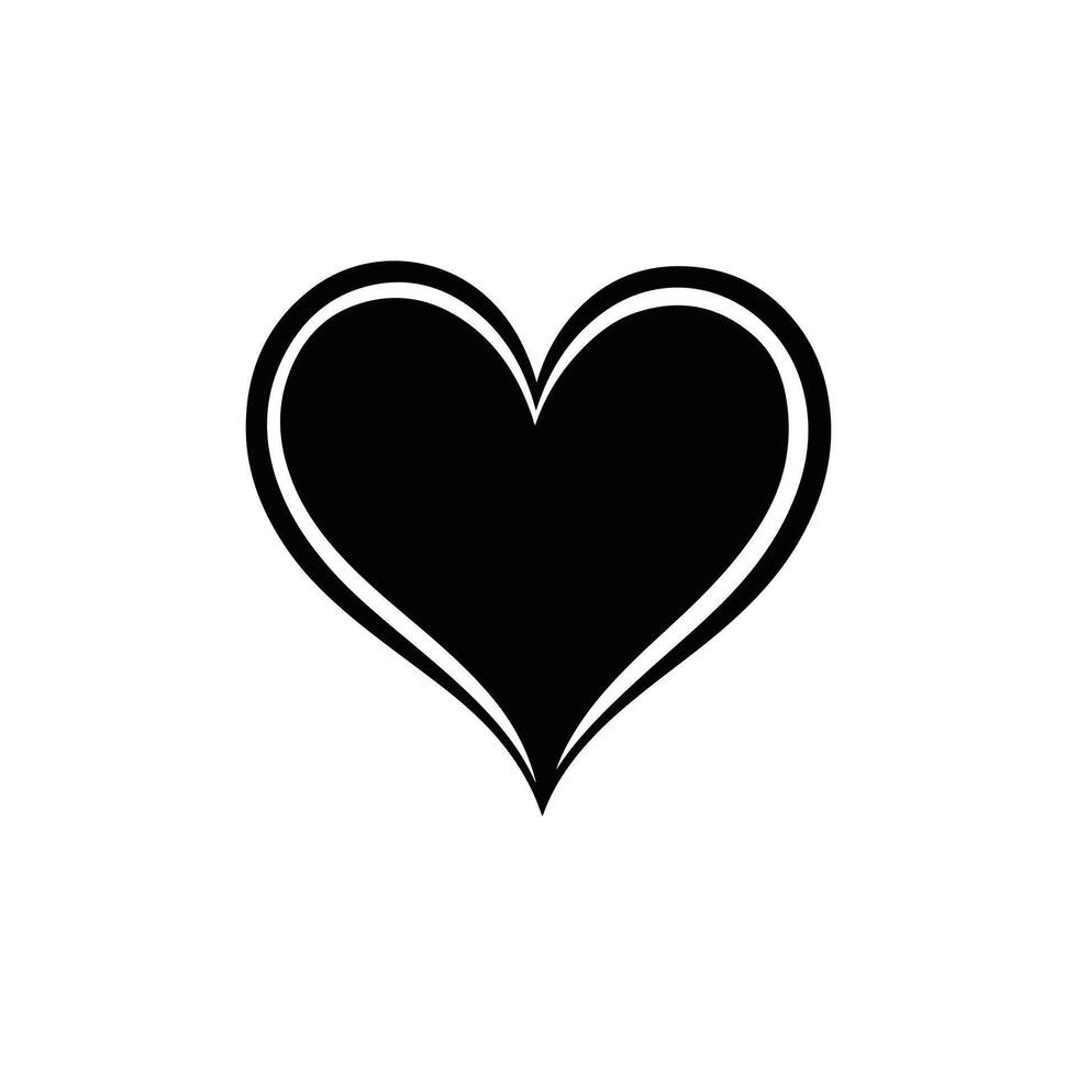 Stylized Abstract Heart Icon A Contemporary Love Symbol vector