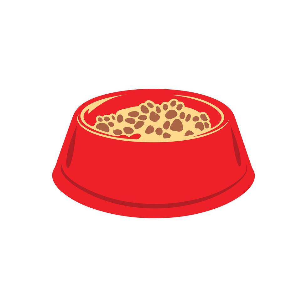 Stylized Dog Food Bowl Icon vector