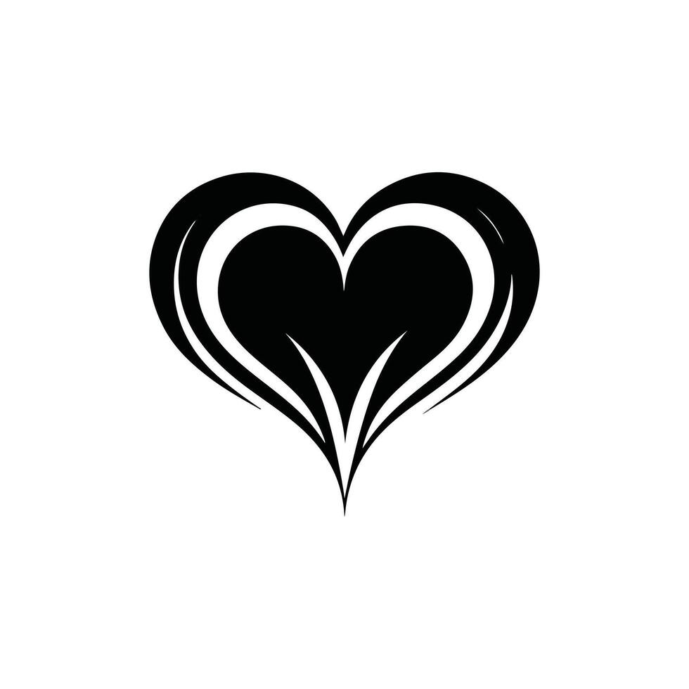 Abstract Heart Icon A Modern and Stylish Love Symbol vector