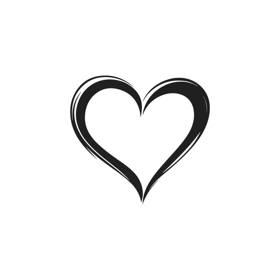 Geometric Abstract Heart Icon A Bold and Artistic Love Shap vector