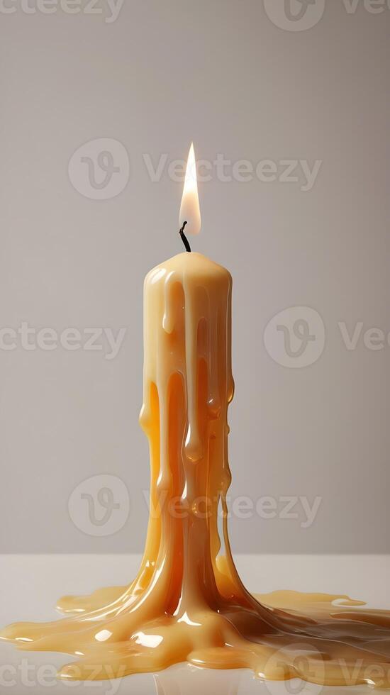 A crystal-clear macro image of cooled candle wax with visible layered formations. photo
