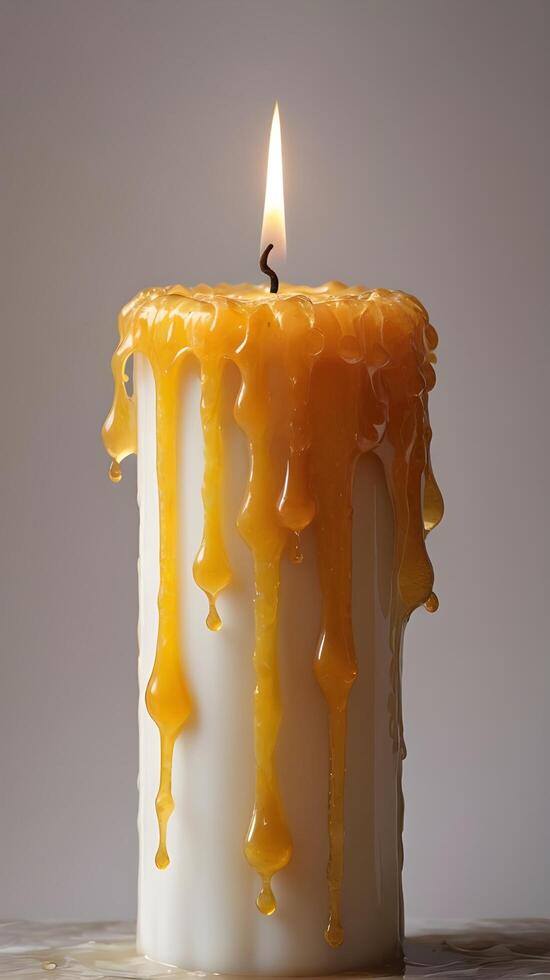 A finely detailed photograph of dried candle wax forming intricate, layered shapes. photo