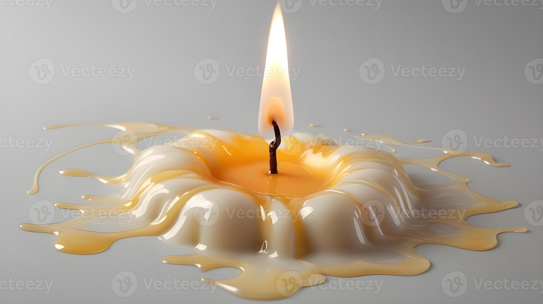 A crisp, close-up photograph of dried candle wax drips forming textured layers. photo