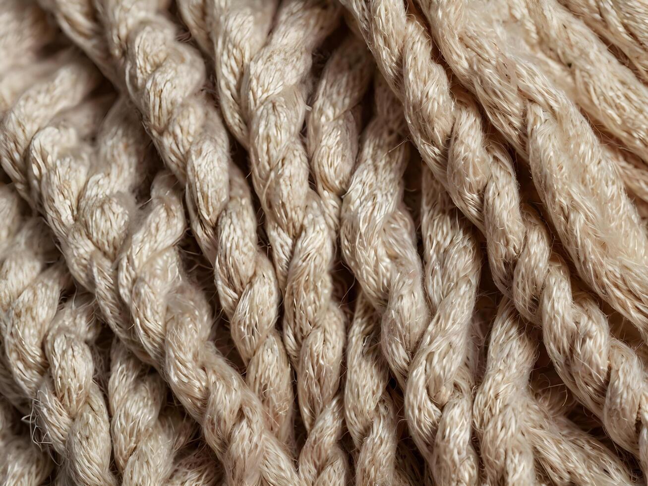 A crisp, finely detailed image of natural cotton fabric with visible threads. photo