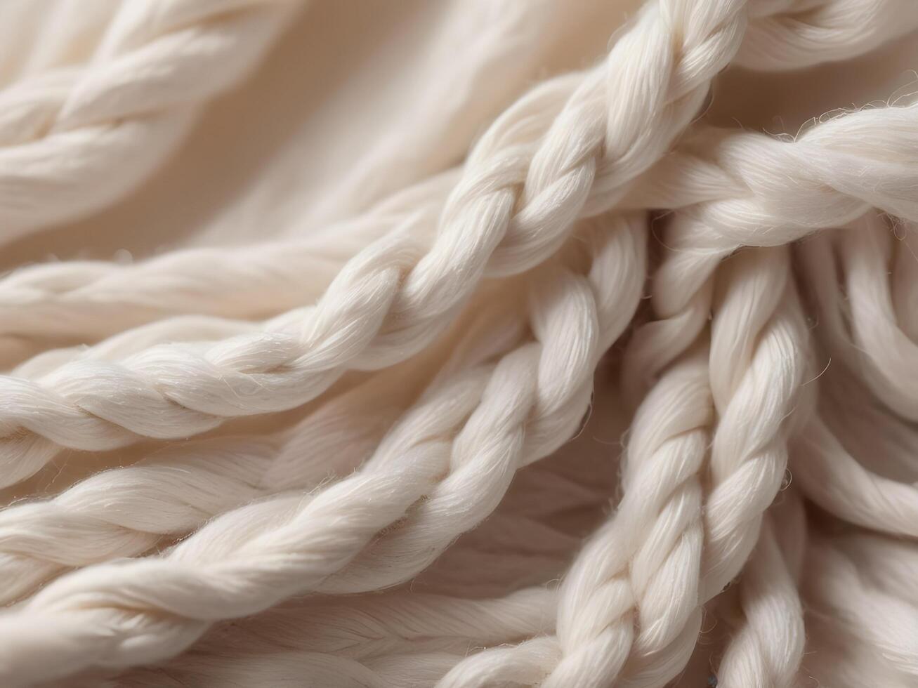 A finely detailed close-up of cotton fibers interlaced in a woven pattern. photo