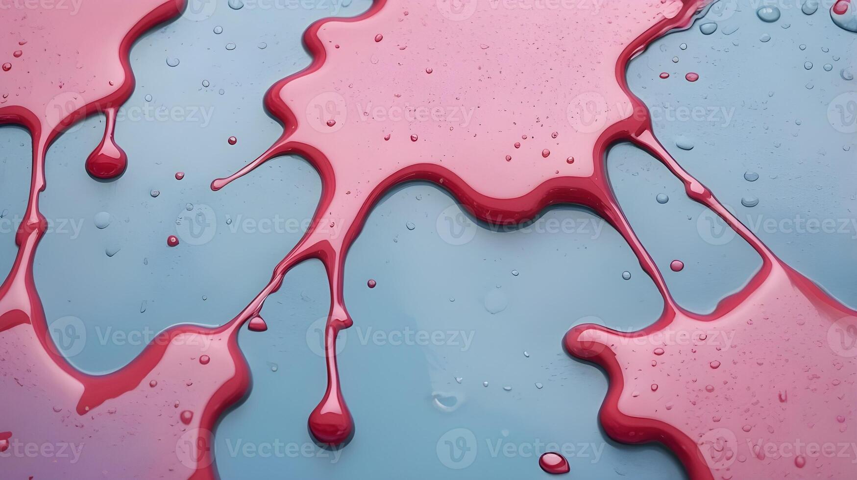 A macro view highlighting glossy paint dripping into smooth patterns. photo