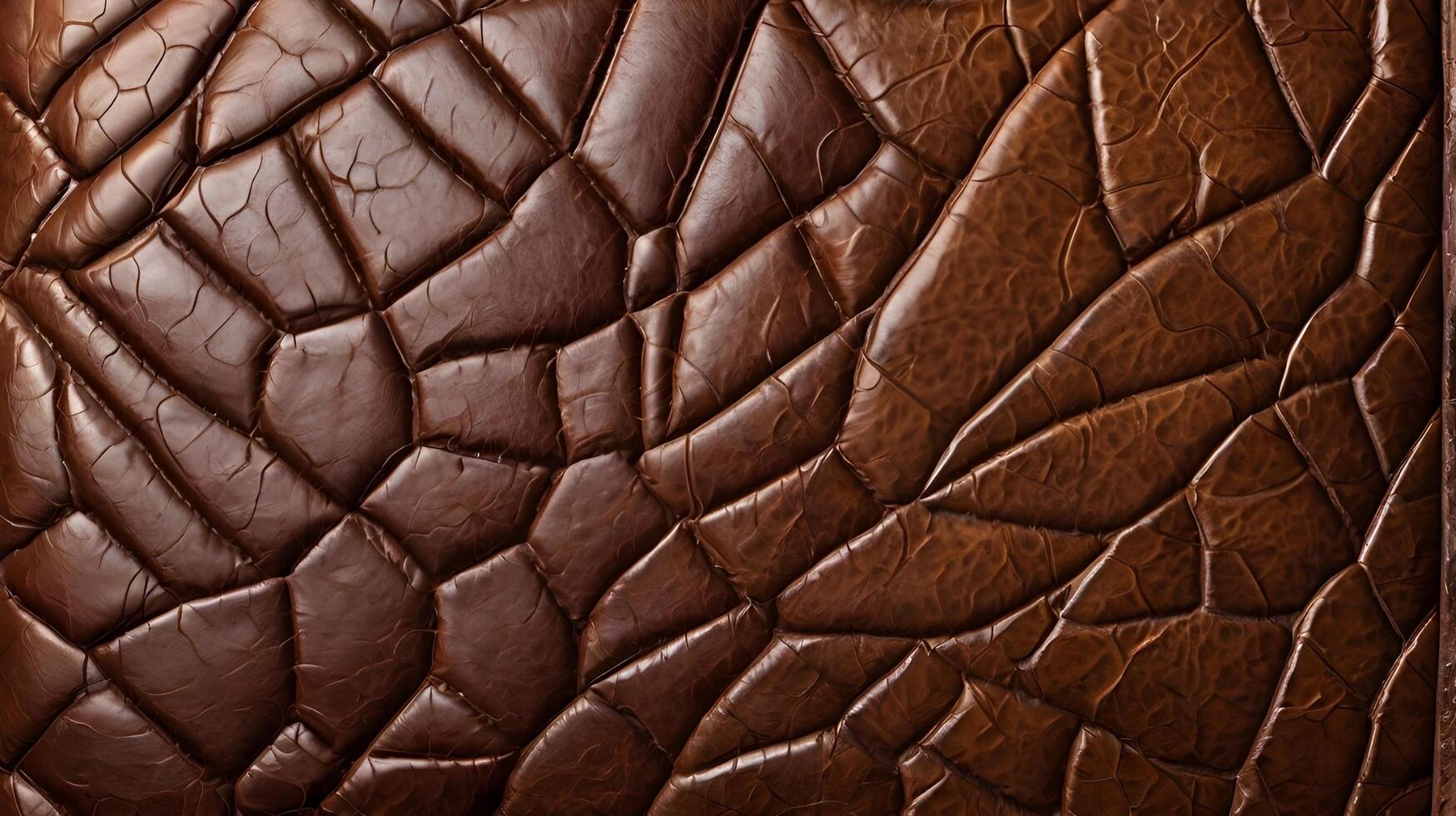 A detailed macro image of leather with embossed ornamental designs. photo